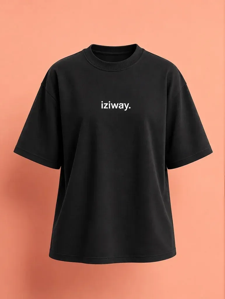 Футболка женская оверсайз чёрная базовая IZIWAY | LEONER