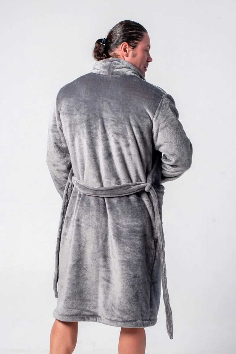 Халат чоловічий махровий графіт модель 17/1 L/XL — фото 2, колір Графіт